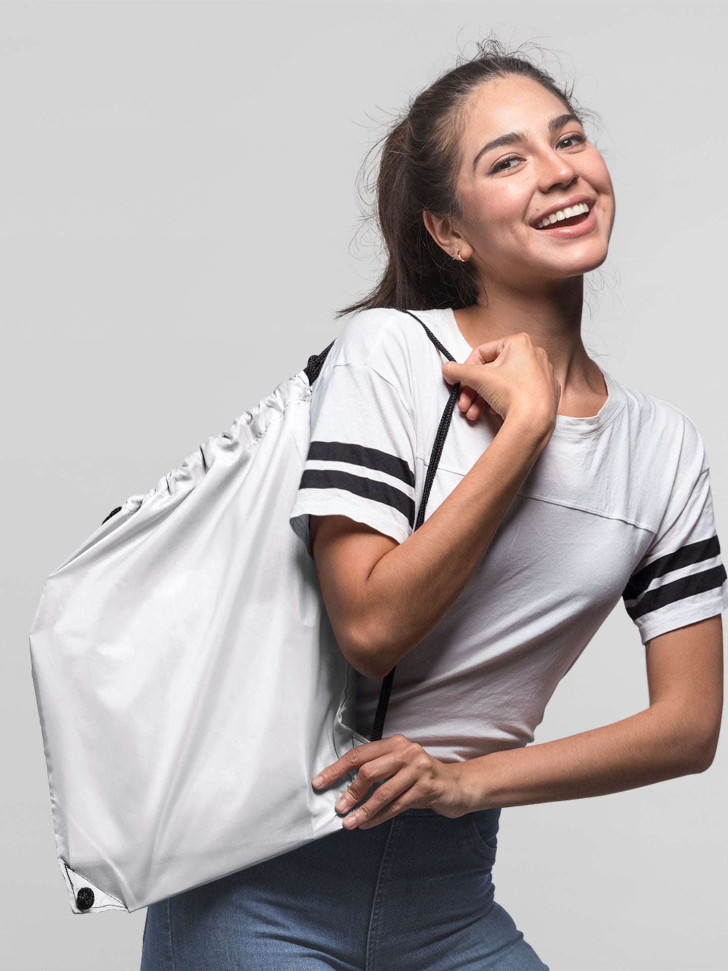 Customised Drawstring Bag | White