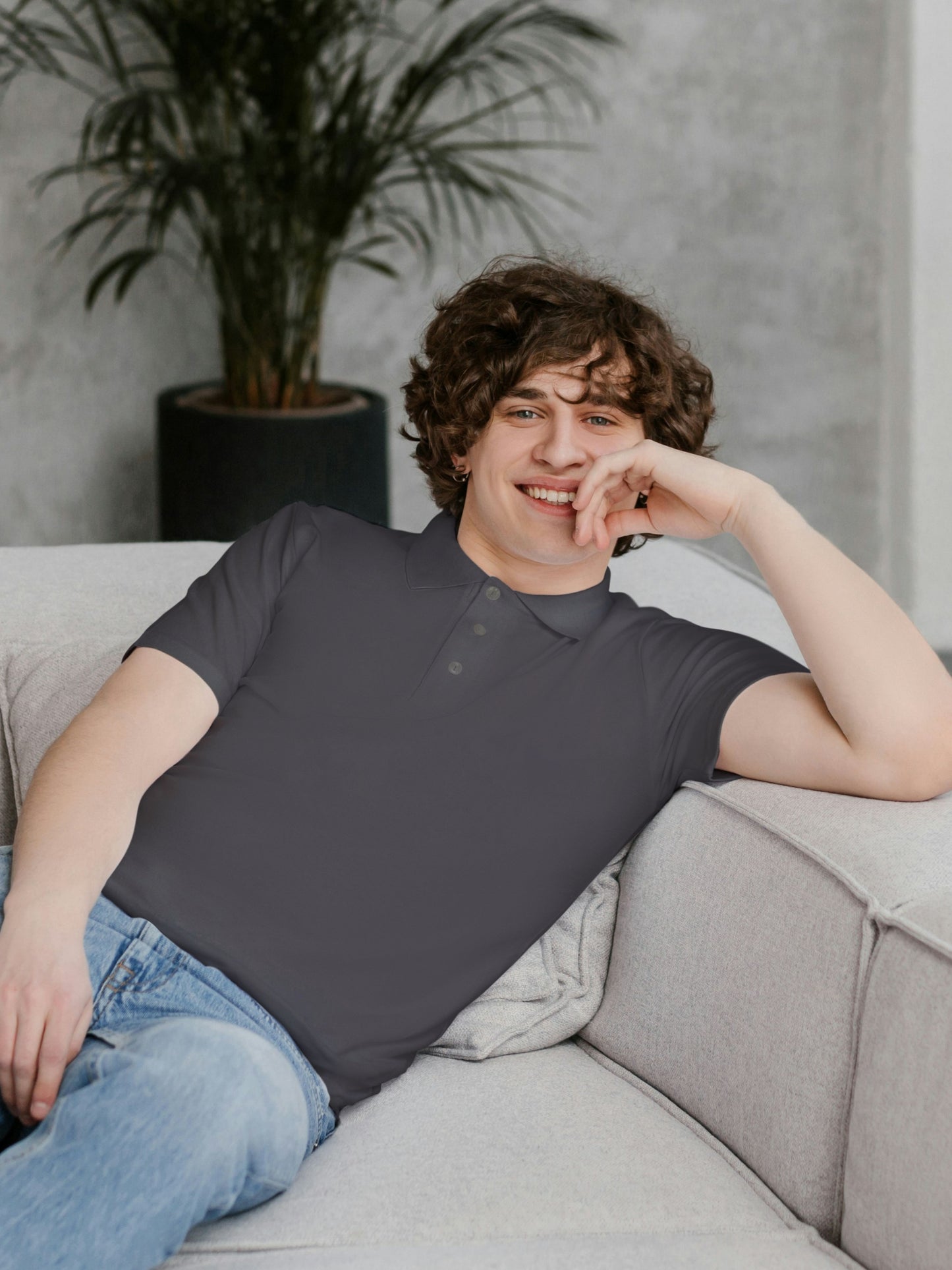 Customised Cotton Polo | Carbon