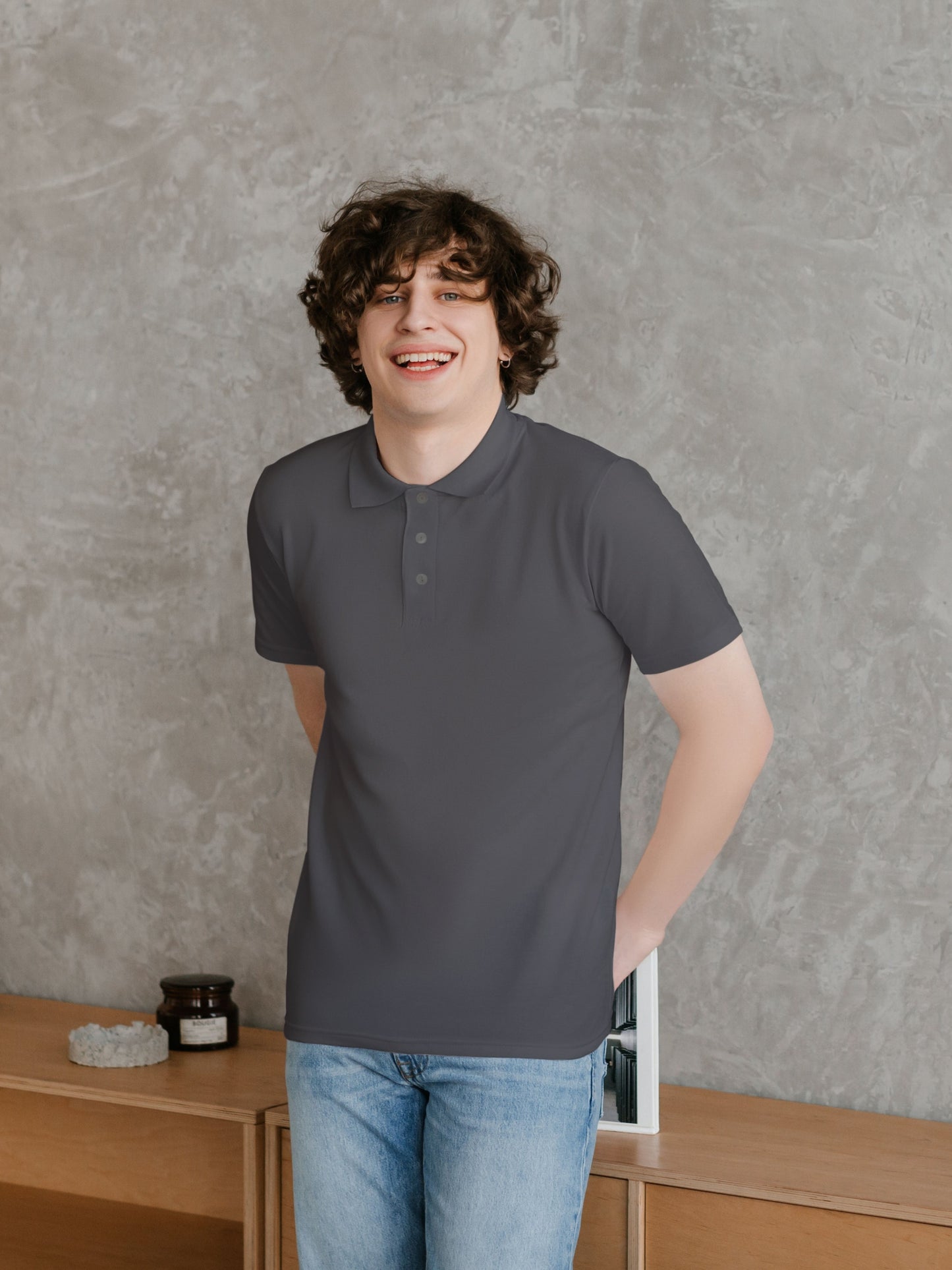 Customised Cotton Polo | Carbon