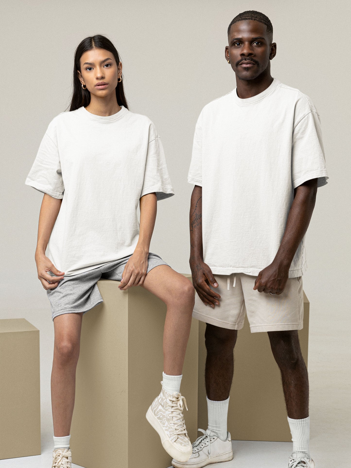 Customised Unisex Oversized T-Shirt | White