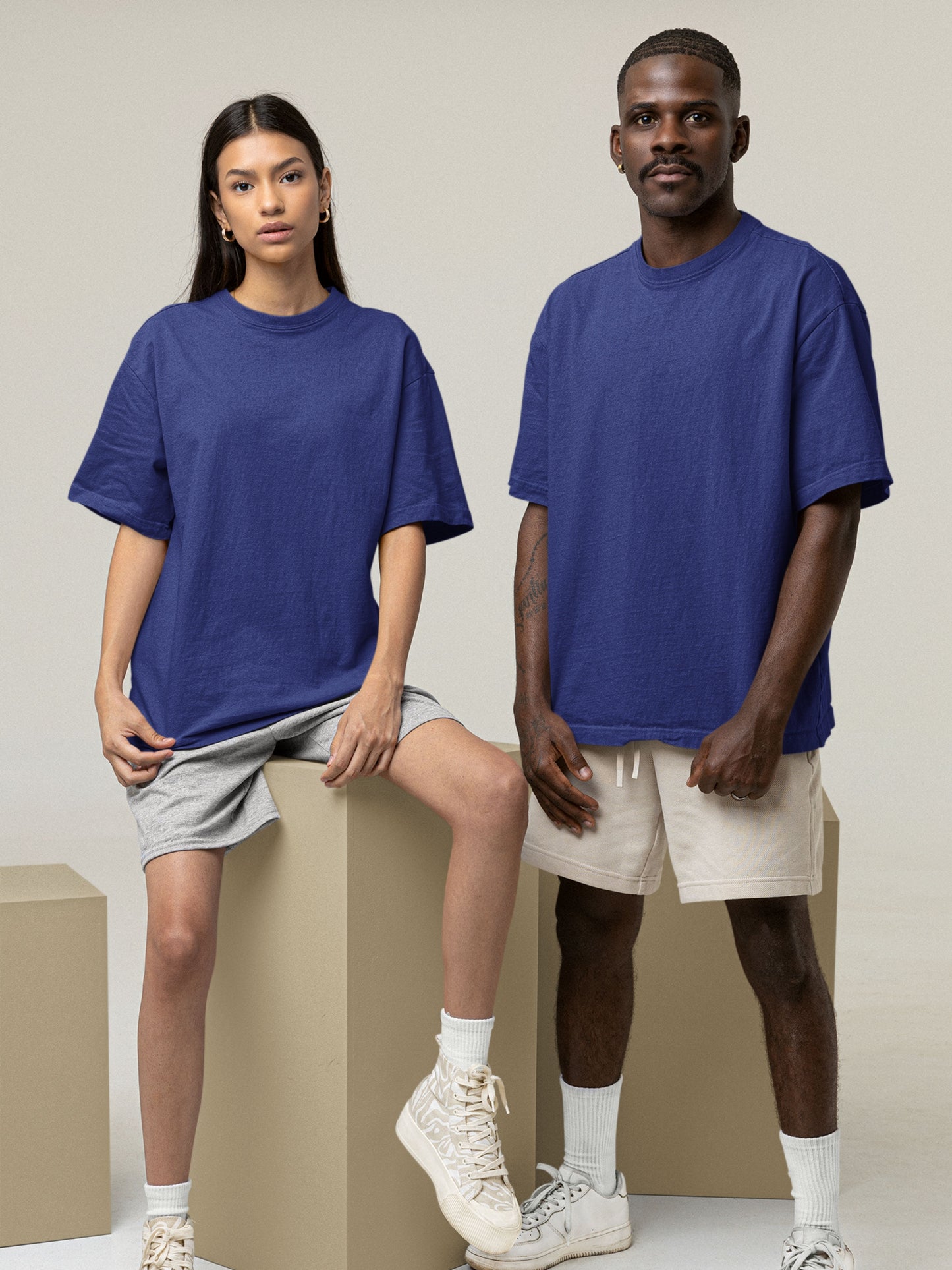 Customised Unisex Oversized T-Shirt | Blue