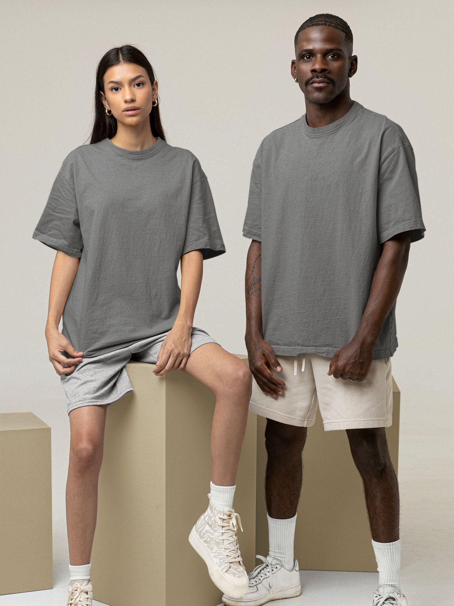 Customised Unisex Oversized T-Shirt | Grey