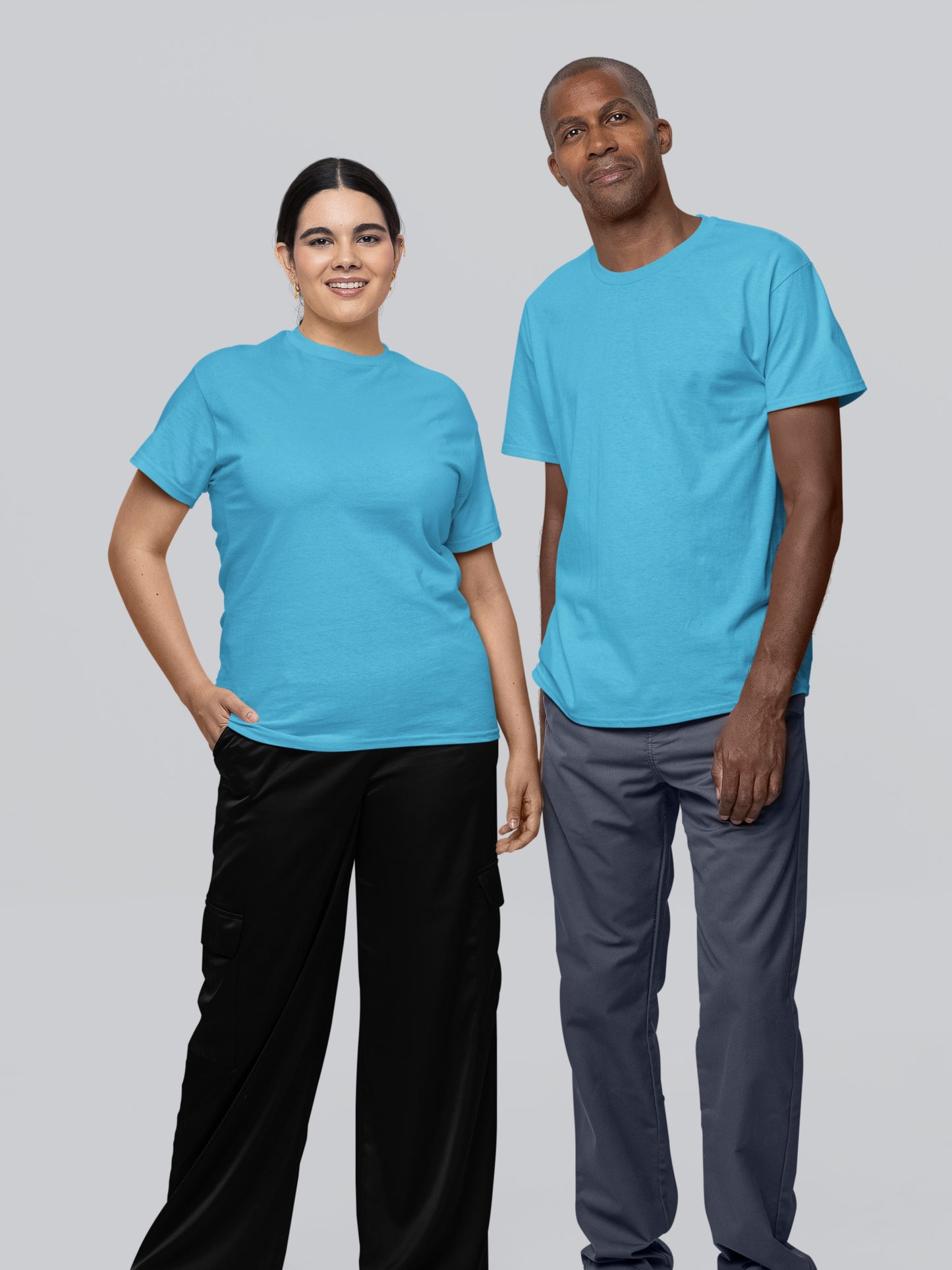 Customised Unisex Cotton T-Shirt | Sky