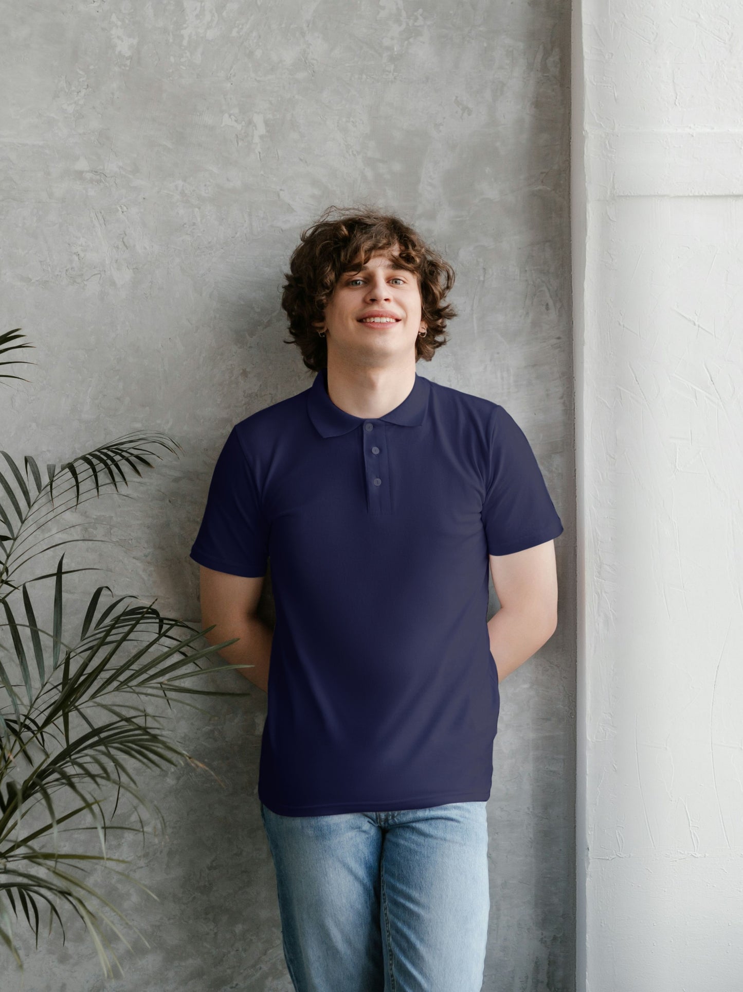 Customised Cotton Polo | Navy