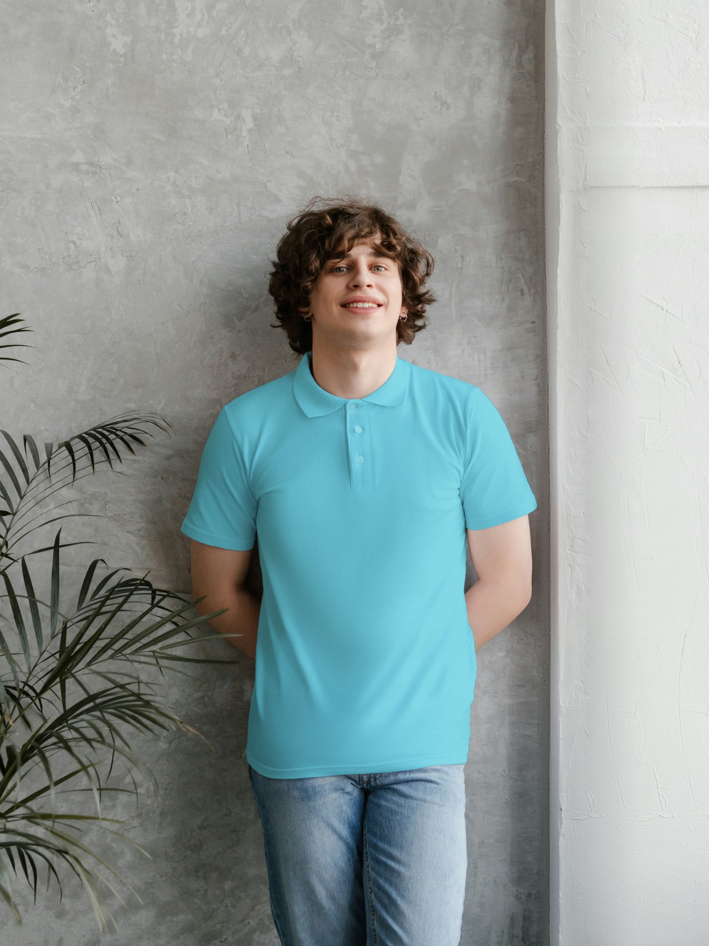 Customised Cotton Polo | Sky