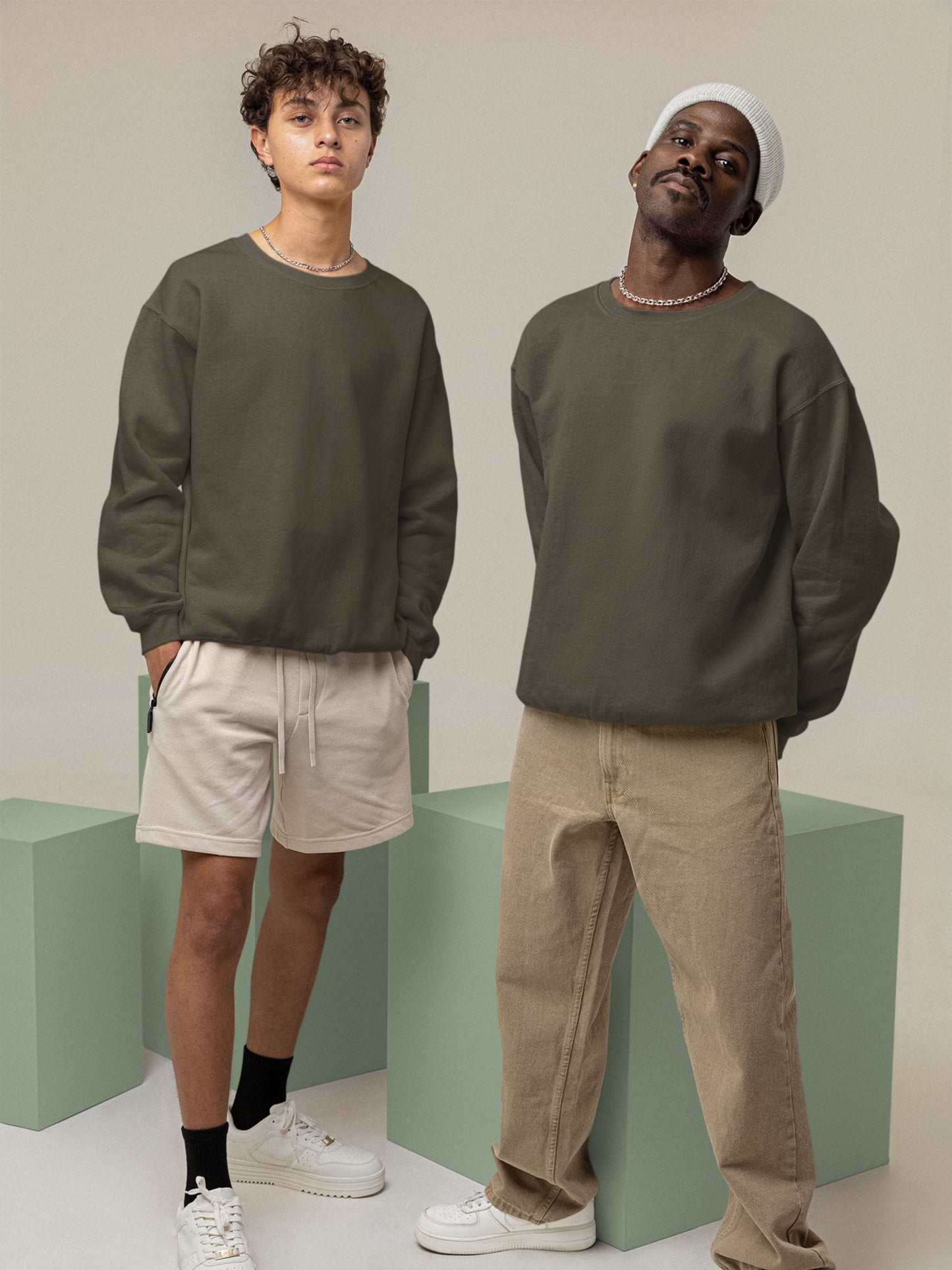 Customised Unisex Sweatshirt | Olive