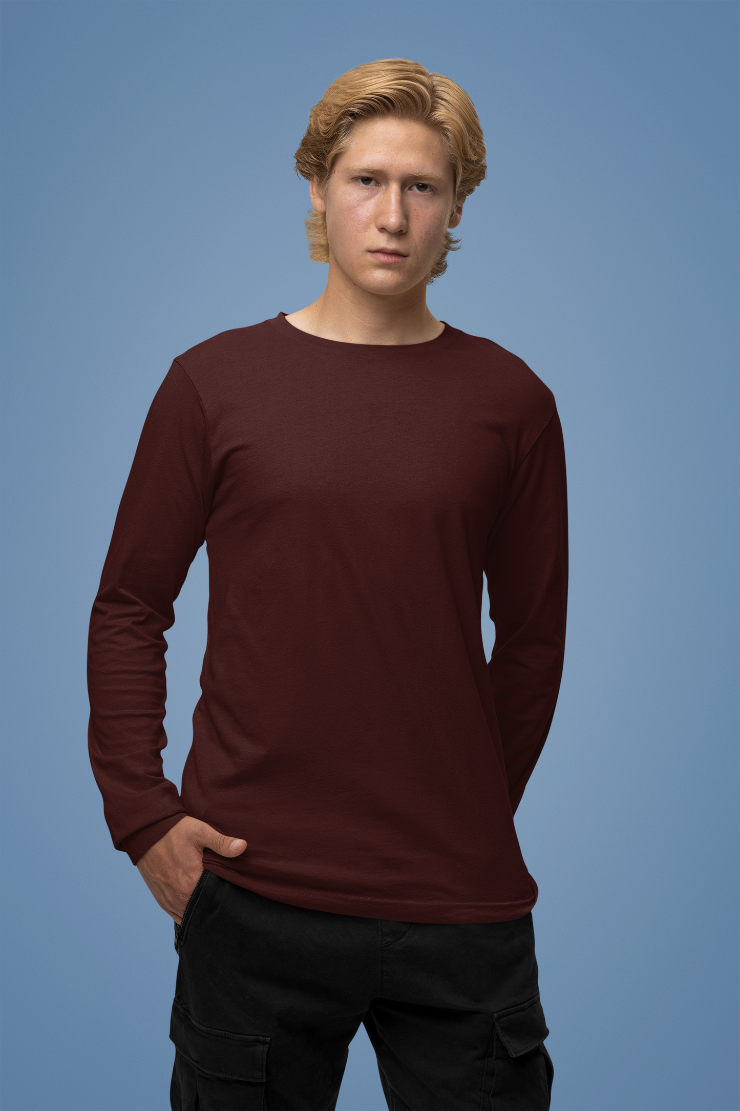 Full-Sleeve T-Shirt | Maroon