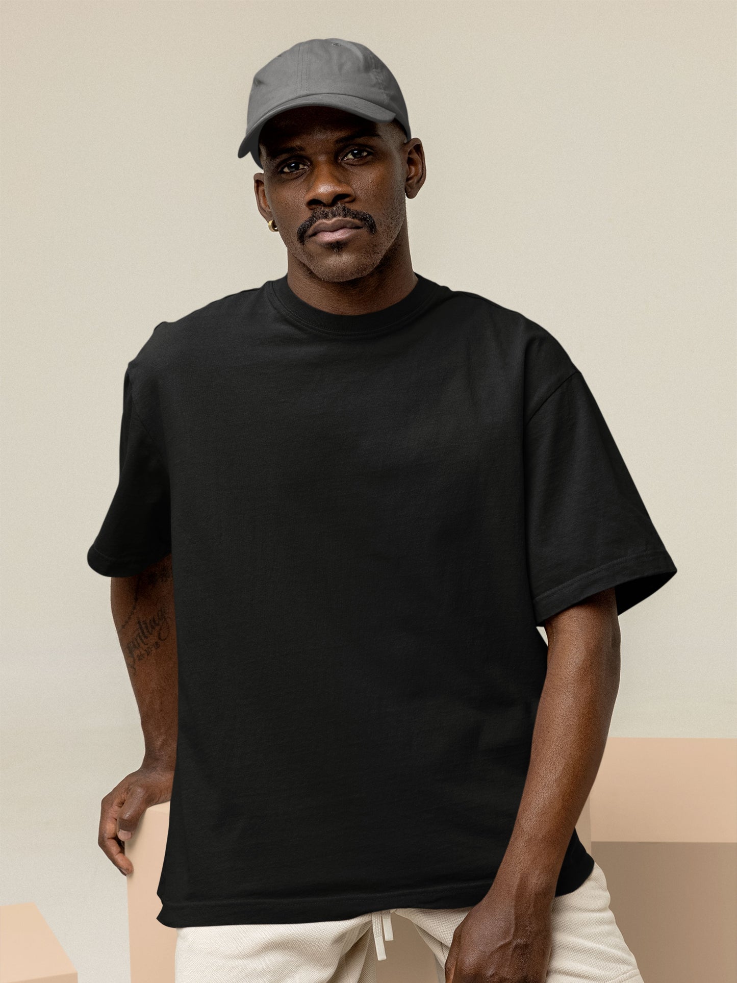 Customised Unisex Oversized T-Shirt | Black