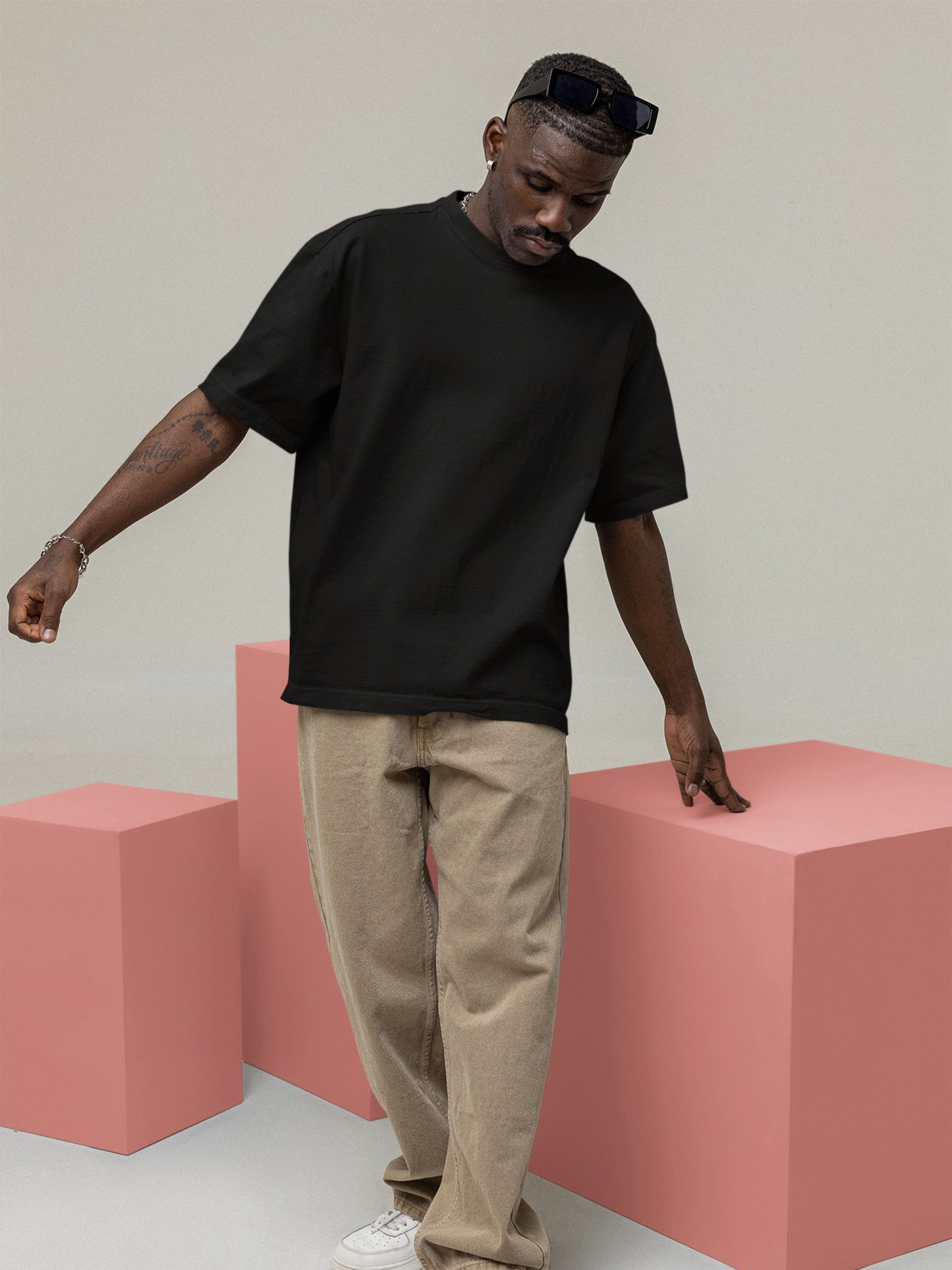 Customised Unisex Oversized T-Shirt | Black