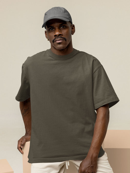 Customised Unisex Oversized T-Shirt | Olive