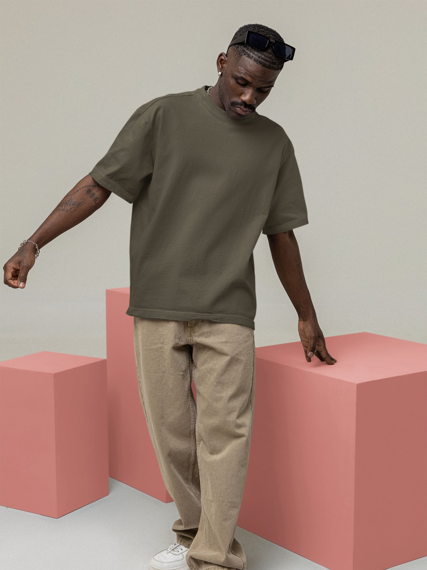 Customised Unisex Oversized T-Shirt | Olive