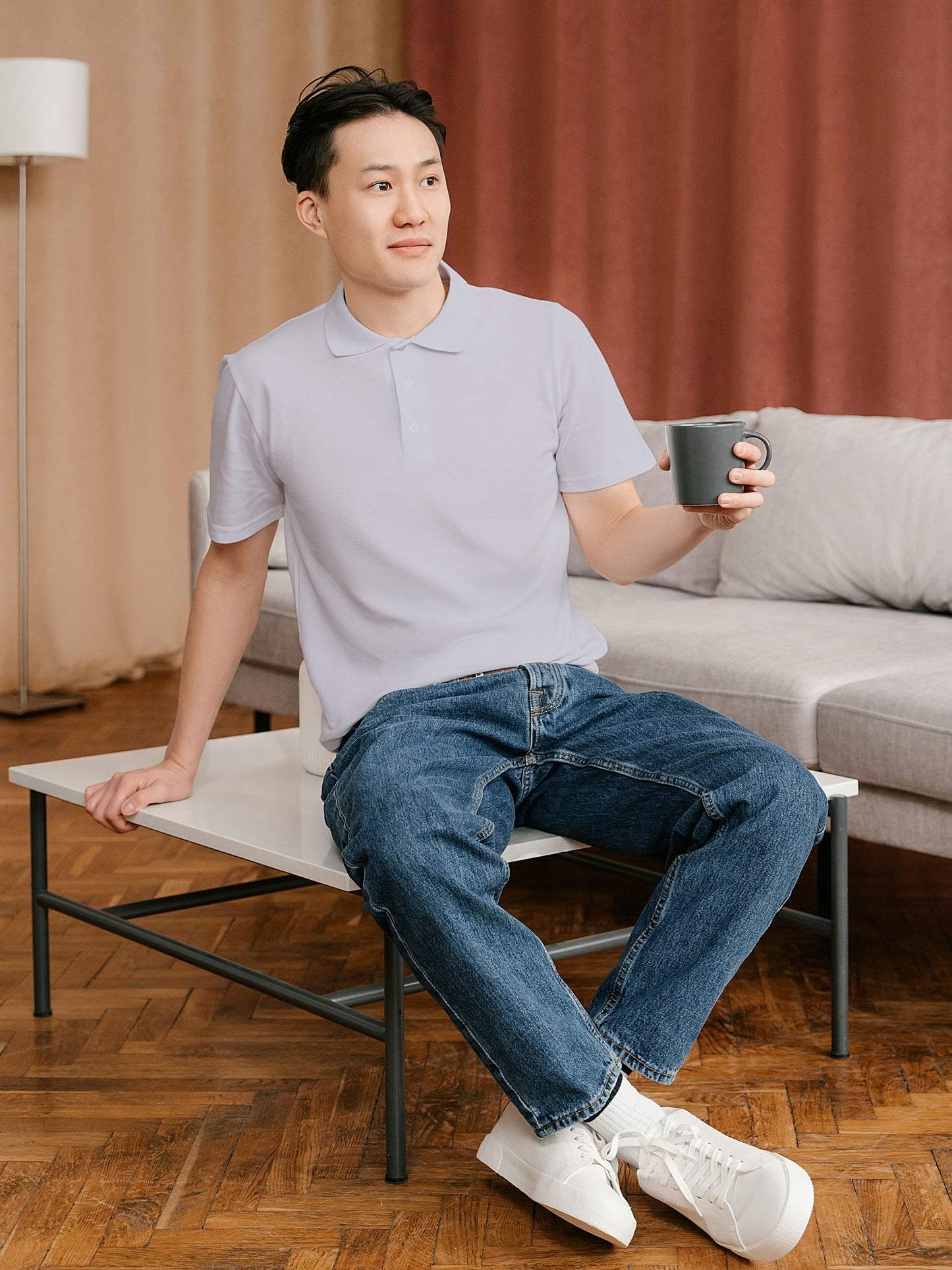 Customised Cotton Polo | Grey