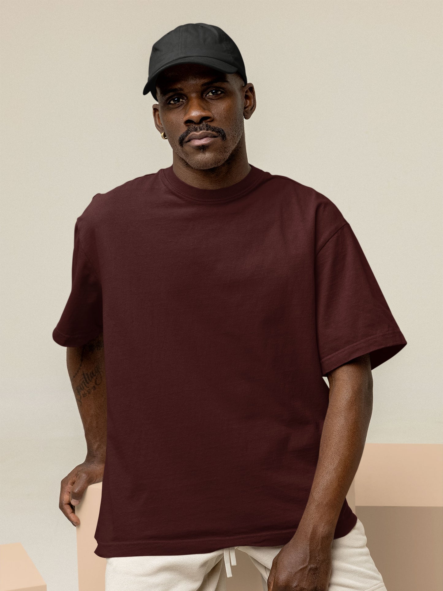 Customised Unisex Oversized T-Shirt | Maroon
