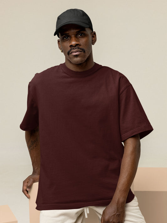 Customised Unisex Oversized T-Shirt | Maroon