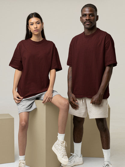 Customised Unisex Oversized T-Shirt | Maroon