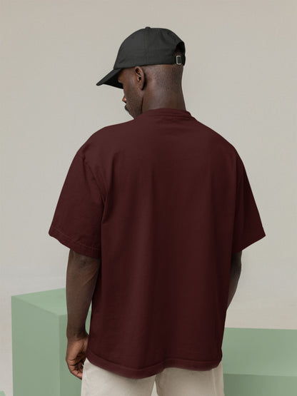 Customised Unisex Oversized T-Shirt | Maroon