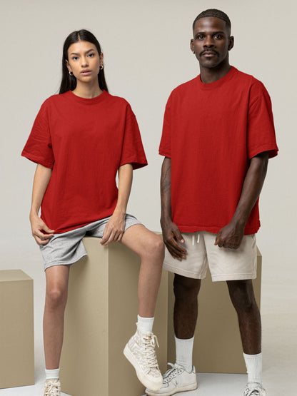 Customised Unisex Oversized T-Shirt | Red