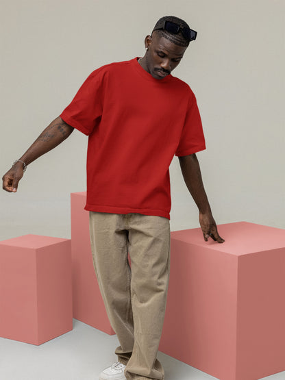 Customised Unisex Oversized T-Shirt | Red