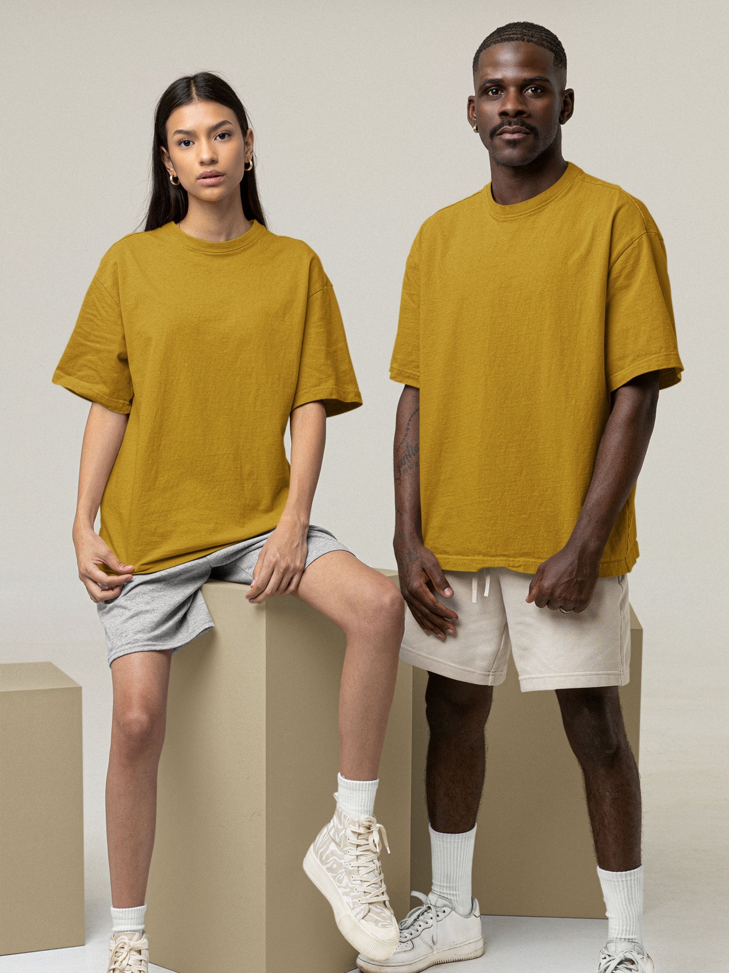Customised Unisex Oversized T-Shirt | Yellow