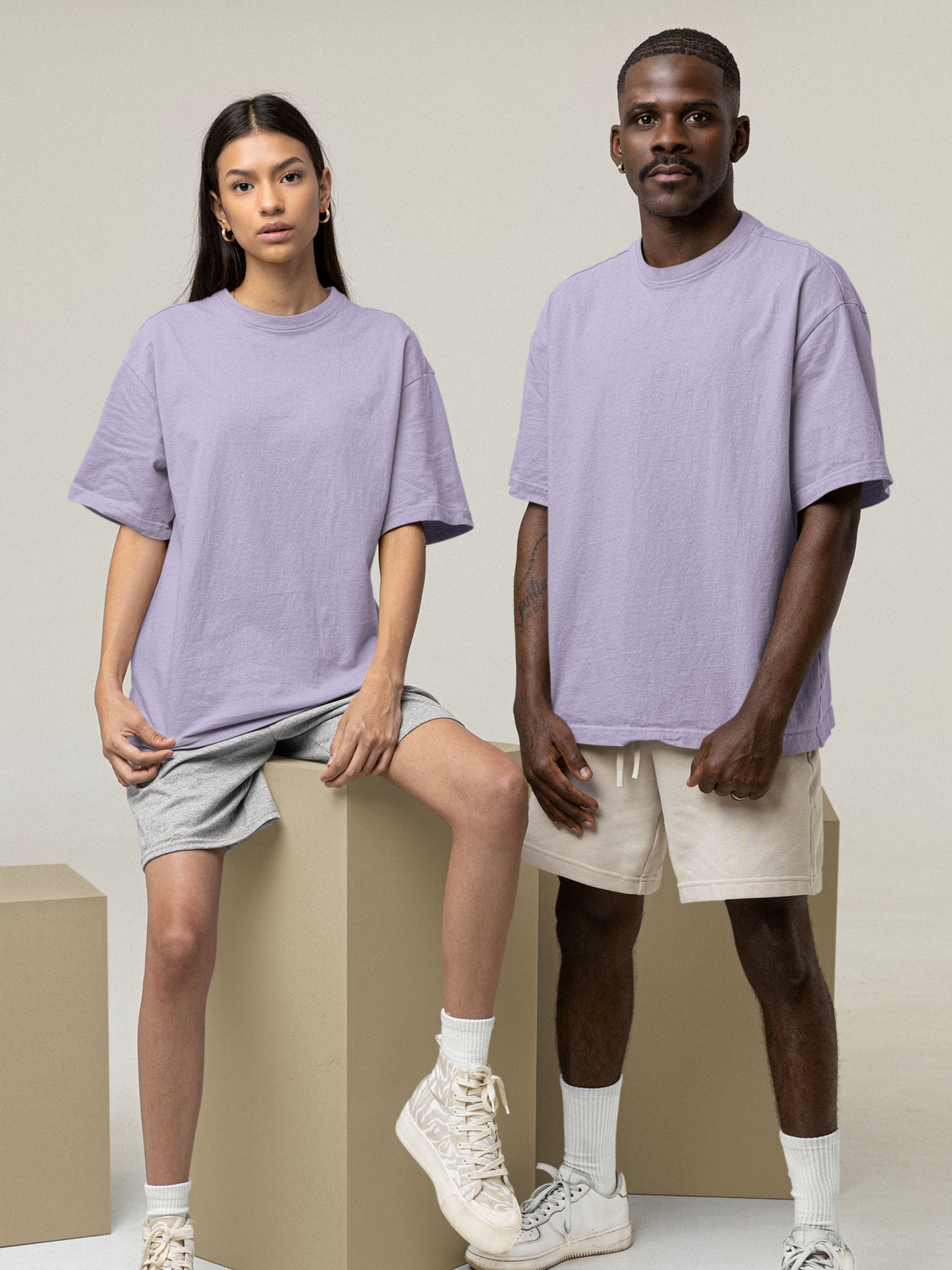 Customised Unisex Oversized T-Shirt | Lavender