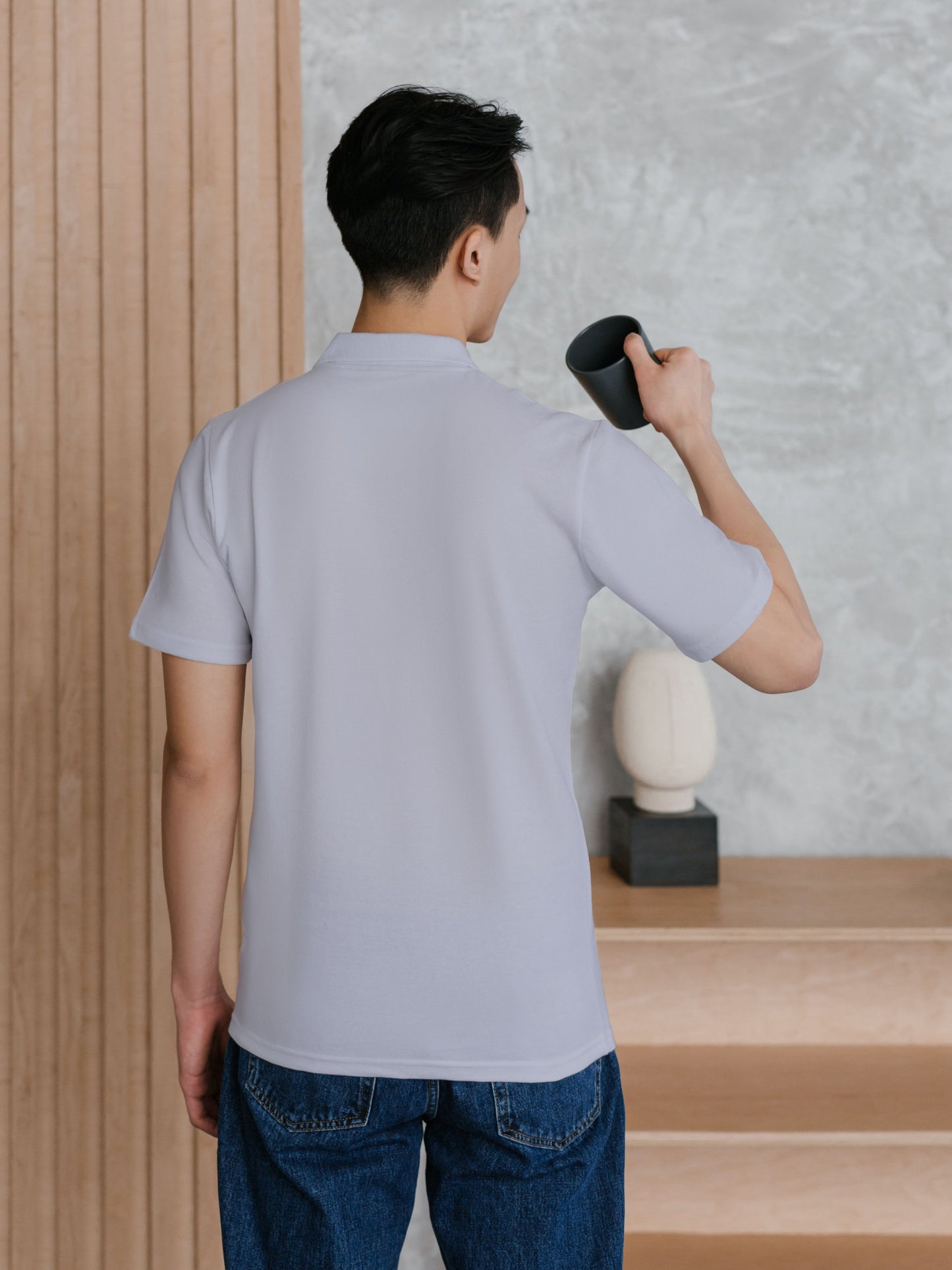 Customised Cotton Polo | Grey