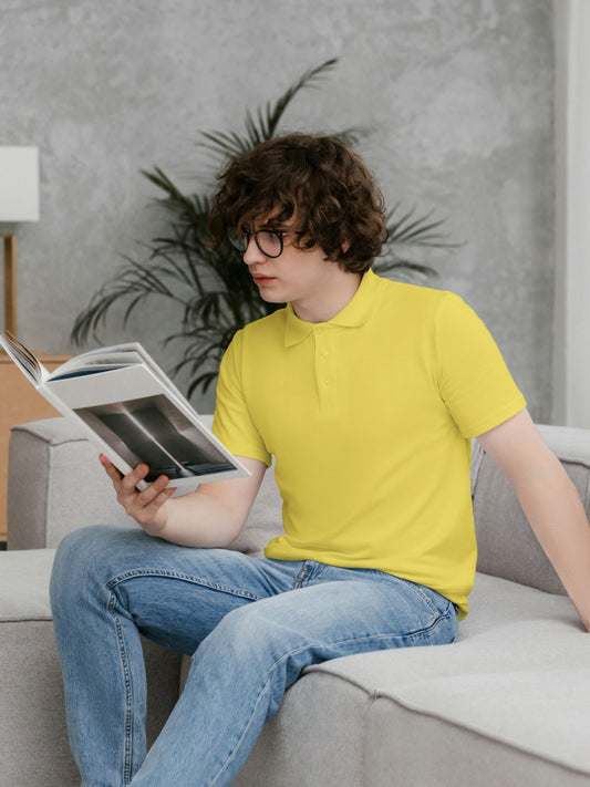 Customised Cotton Polo | Yellow