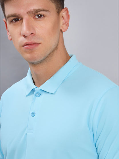 Customised Pique Polo | Sky