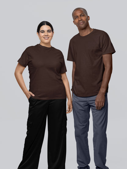Customised Unisex Cotton T-Shirt | Brown