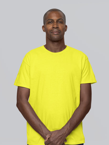 Customised Unisex Cotton T-Shirt | Yellow