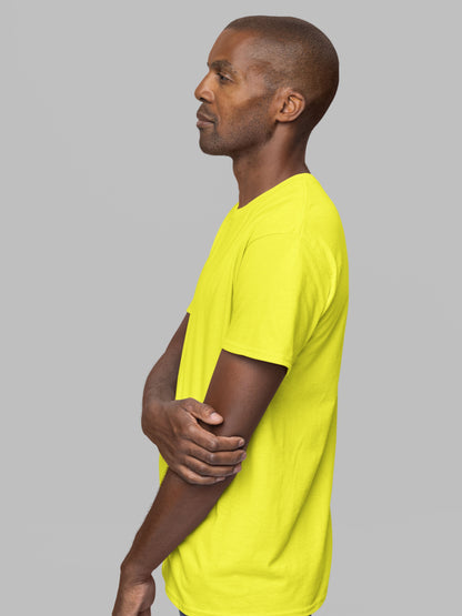 Customised Unisex Cotton T-Shirt | Yellow