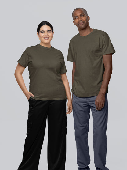 Customised Unisex Cotton T-Shirt | Olive