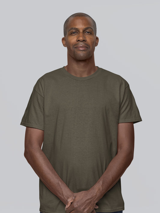 Customised Unisex Cotton T-Shirt | Olive