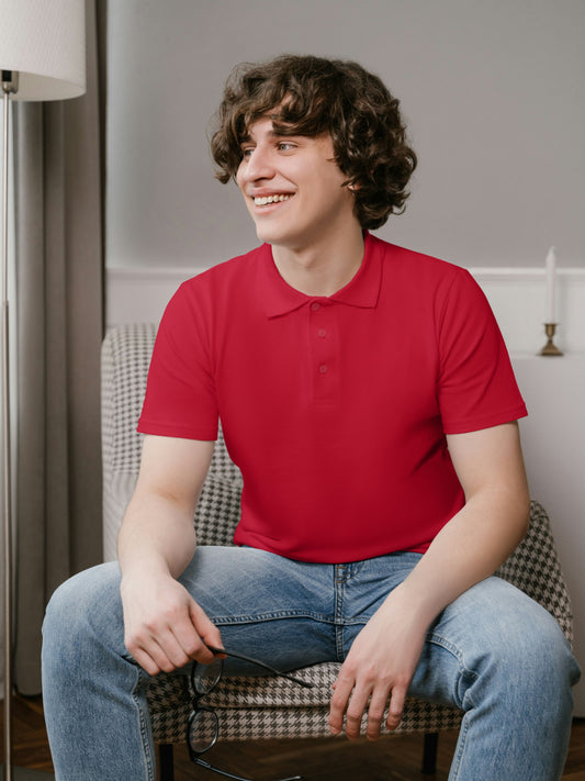 Customised Cotton Polo | Red