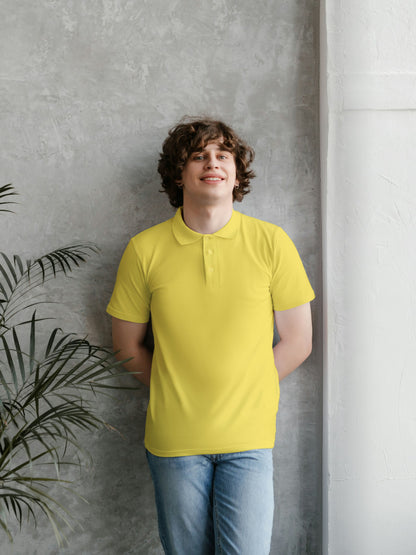 Customised Cotton Polo | Yellow