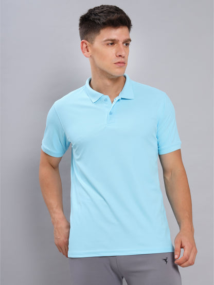 Customised Pique Polo | Sky