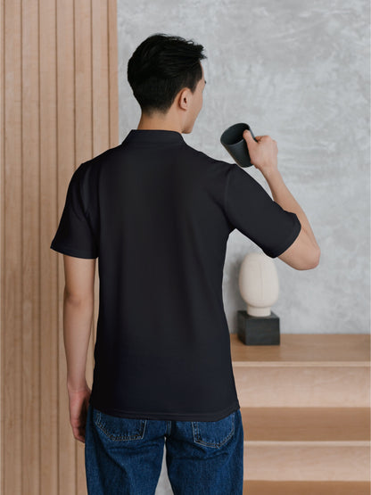 Customised Cotton Polo | Black