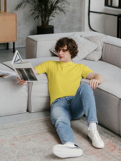 Customised Cotton Polo | Yellow