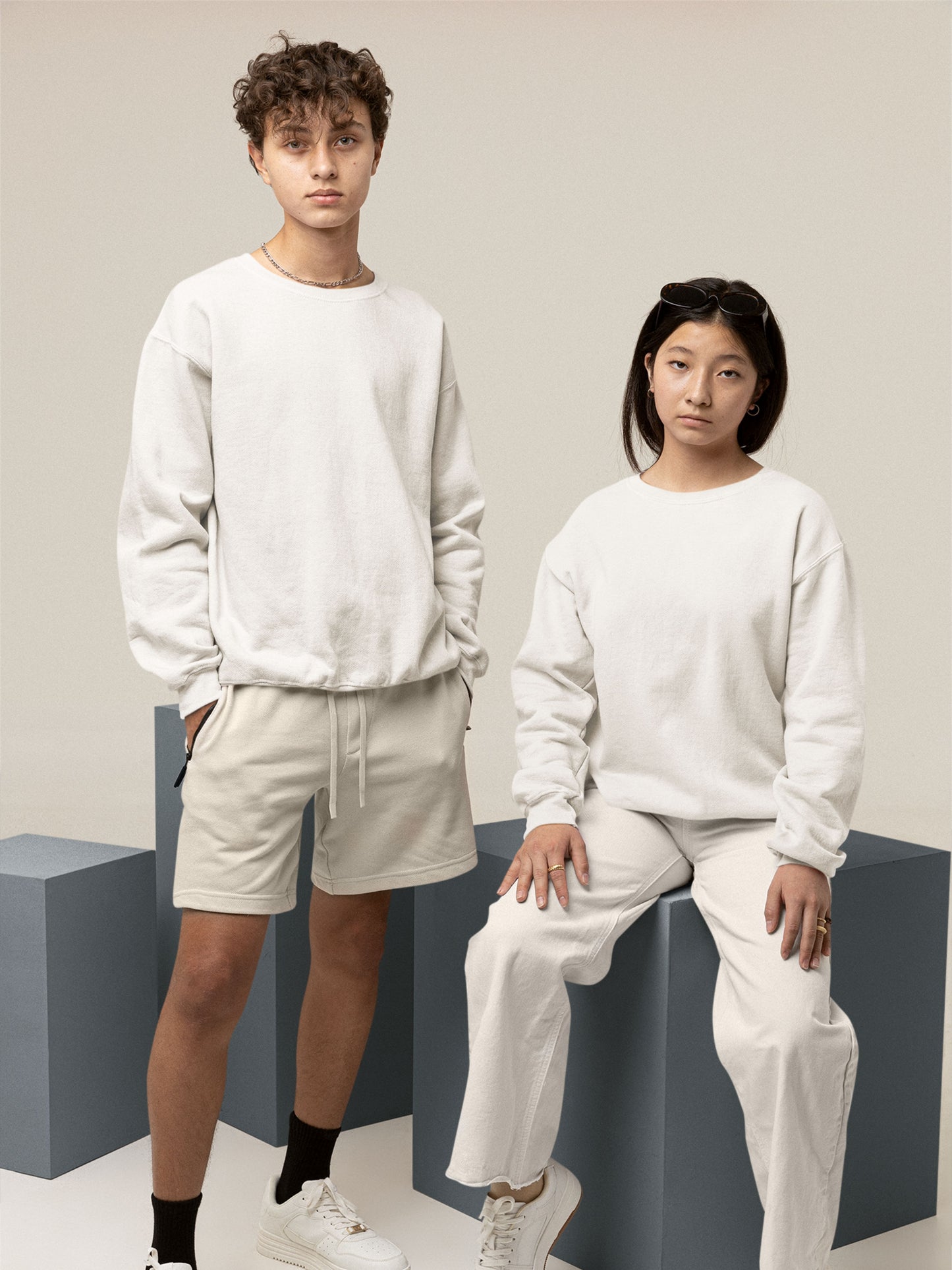 Customised Unisex Sweatshirt | White