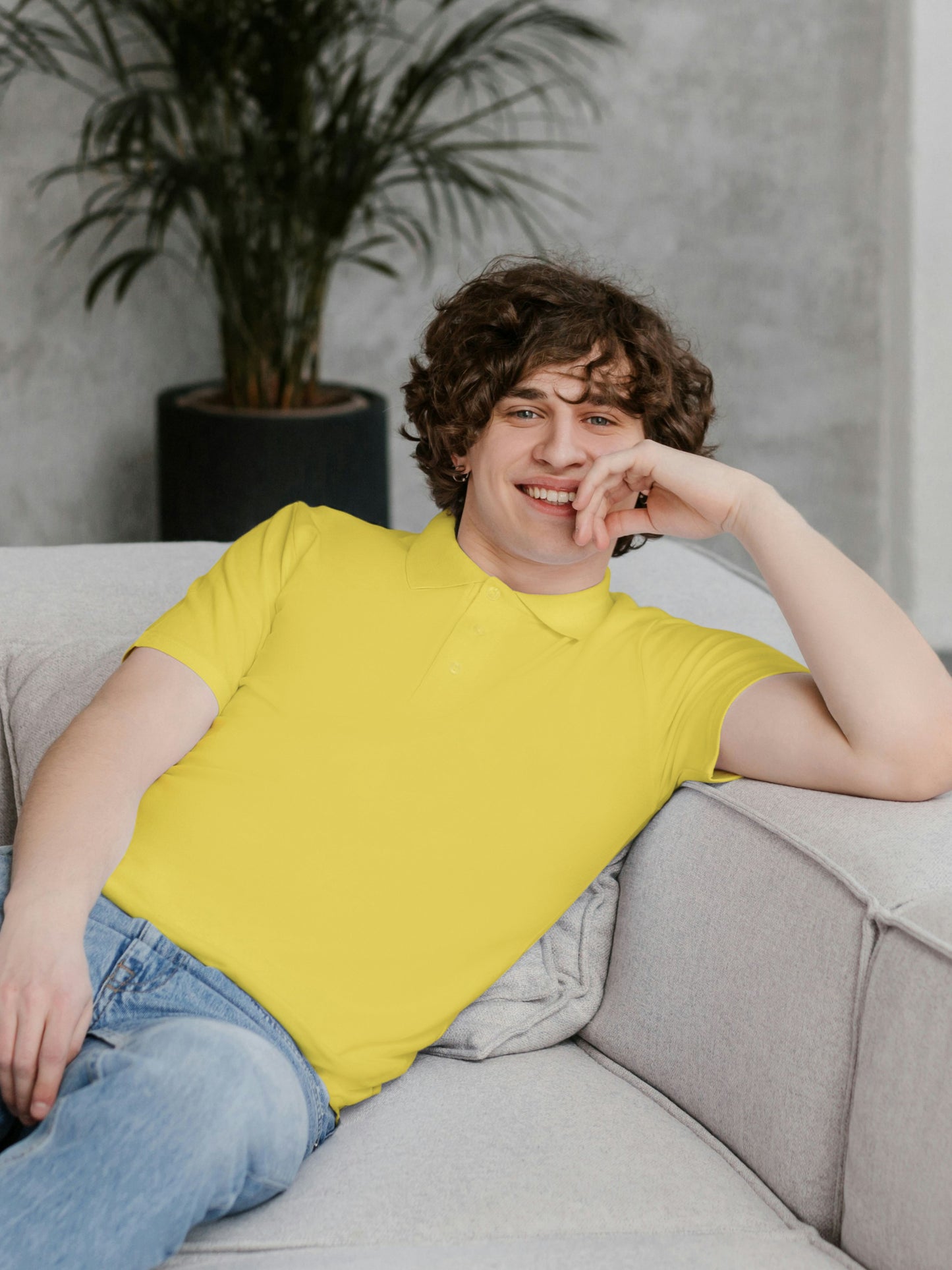 Customised Cotton Polo | Yellow
