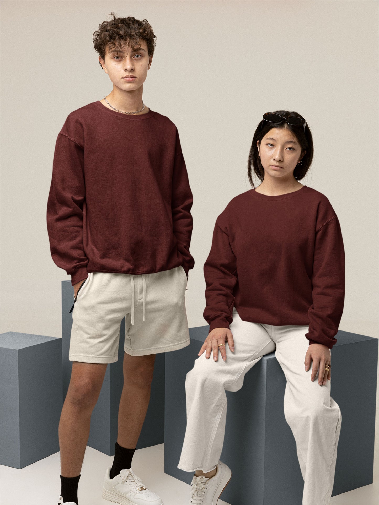 Customised Unisex Sweatshirt | Maroon