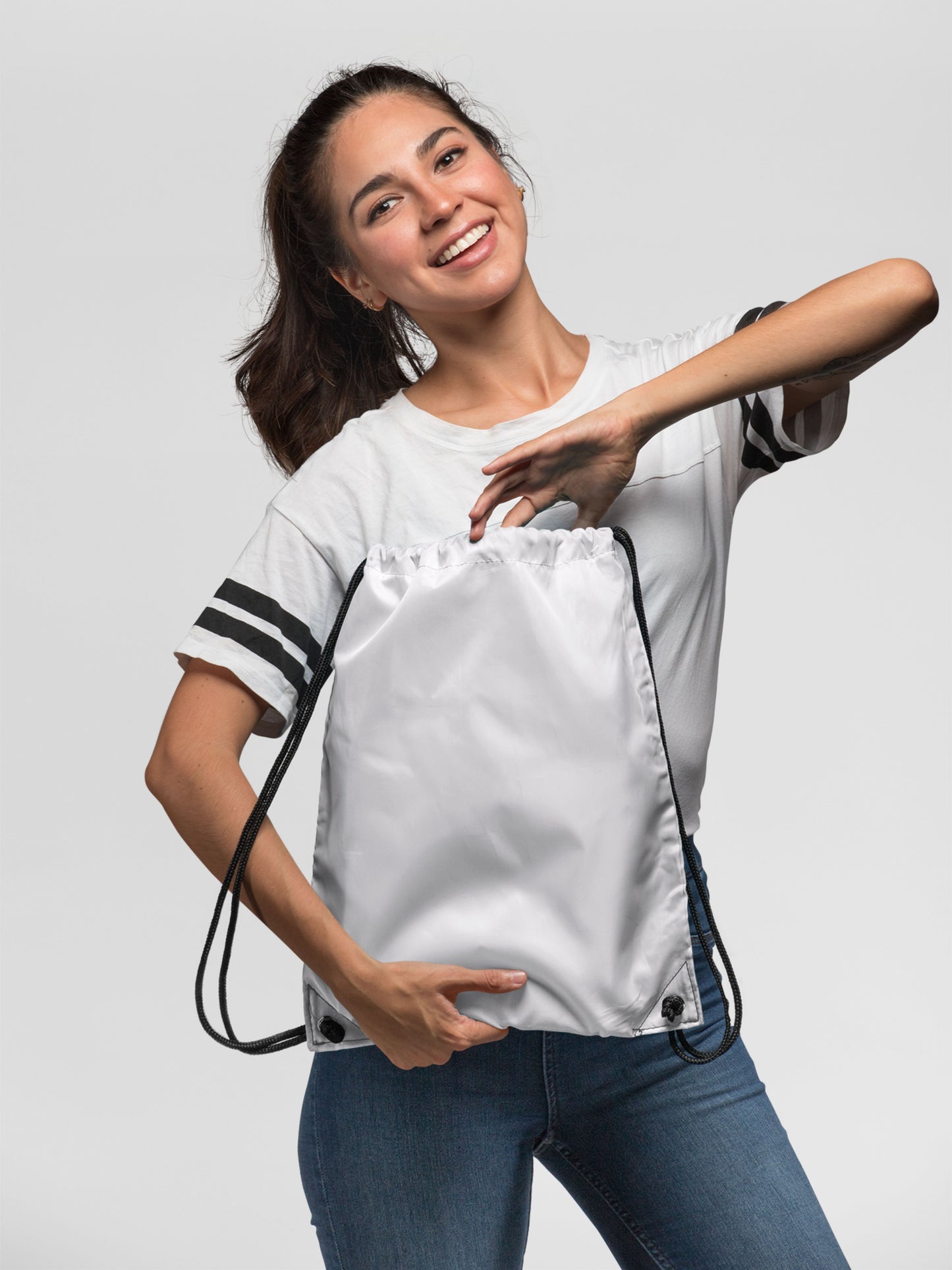 Customised Drawstring Bag | White