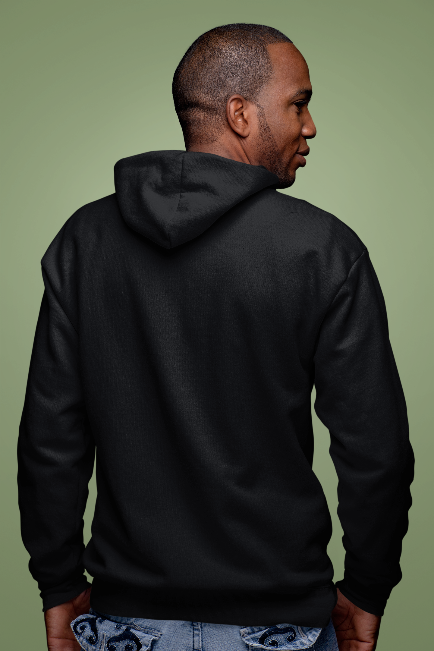 Customised Fleece Zipper Hoodie | Black