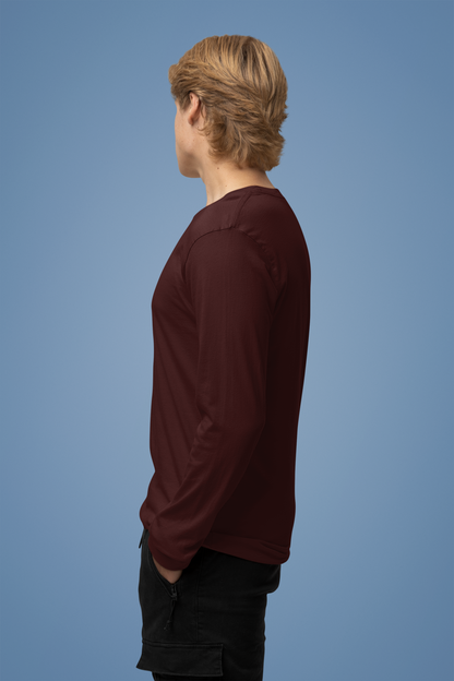 Full-Sleeve T-Shirt | Maroon